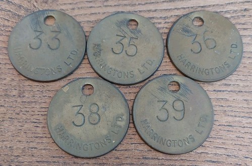 Vintage brass check tag tally - check,