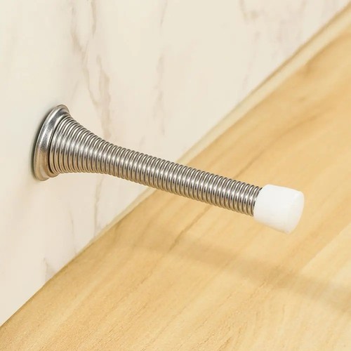 Door stop silver gold - silver, spring