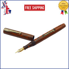 VINTAGE WATERMAN 51V FOUNTAIN PEN IN RED RIPPLE SPRINGY 14K GOLD FINE NIB USA