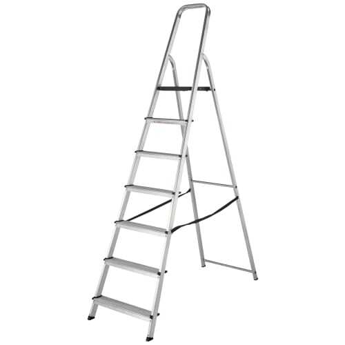 Aluminium tread stepladder - aluminium,