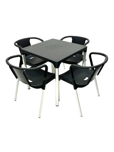 Grey cafe furniture set - grey, set,