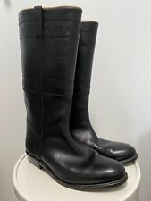 Black Leather Spanish Riding Boots Gaucho Campus Style Boots EU 40 Goodyear Welt