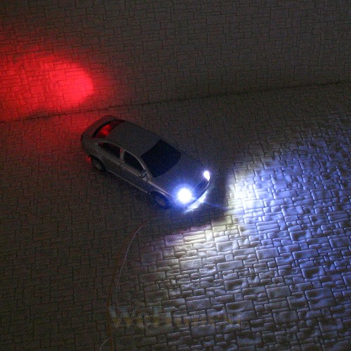 Model lighted cars - lighted, gauge