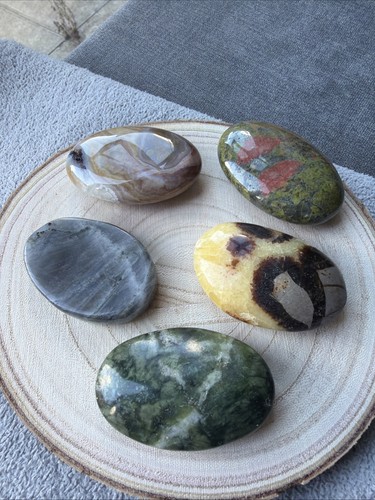 Large crystal palm stones - 5x,