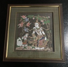 Vintage Hand Painted Thai Silk