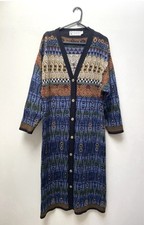 Vintage jacquard long knitted