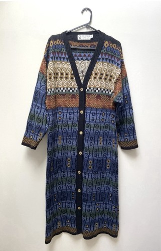 Vintage jacquard long - , knitted