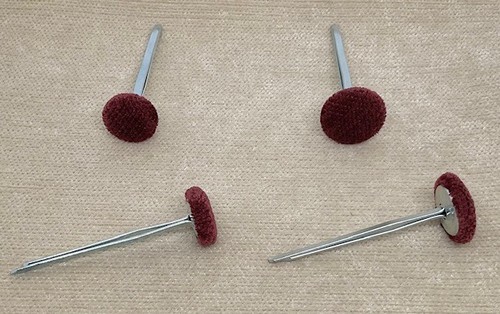 Burgundy chenille velvet prong - burgundy,