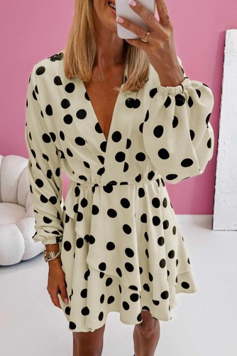 Beige polka dot - beige,