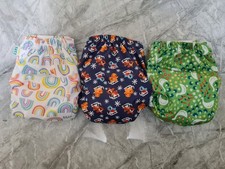 X3 Totsbots All-in-One Easy Fit Nappies Rare Patterns
