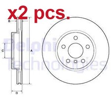X2 PCS FRONT BRAKE DISC ROTOS