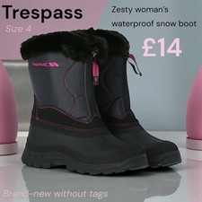 Trespass Ladies Boots Size 4 Zesty Woman’s Waterproof Snow Boot New 