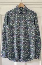 Liberty X Field Grey Men’s Strawberry Thief Print Long-Sleeved Shirt S 36-38”