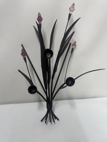Black metal flower bouquet - metal,