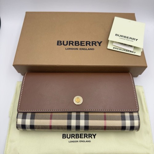 Burberry long wallet check - burberry,