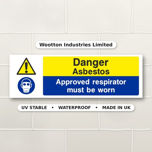 Asbestos respirator sign - asbestos,