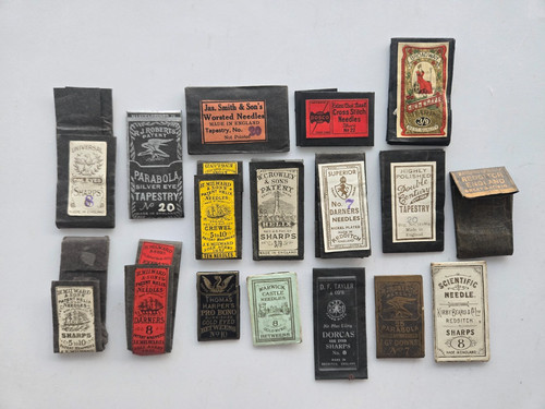 Lot victorian antique needle - lot,