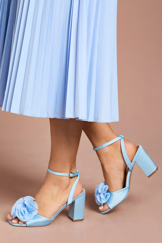 Coast blue heeled sandals - coast,