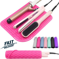 PREMIUM HEAT RESISTANT SILICONE MAT/POUCH FOR HAIR STRAIGHTENERS & CURLING IRONS