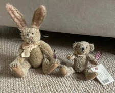 Fab Russ 100% Mohair Bellamy Bear And Brisbane Bunny Collectors Items NWT