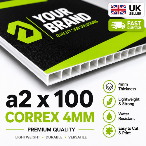 4mm correx 100 sign - 100,