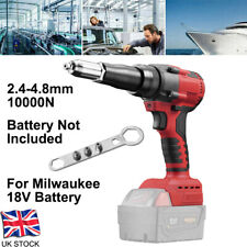 18V Red Cordless Electric Rivet Gun Automatic Rivet Nut Hand Portable Tools 10KN