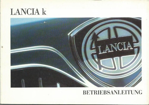 Lancia kappa owners manual - kappa,