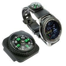 Watch Strap Mini Oil Filled Compass Button Military Survival Bushcraft Paracord