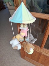 ULTRA RARE VINTAGE PLUSH DAKIN 1986 ANIMAL PASTEL COLOURS COT MOBILE VGC CIRCUS 