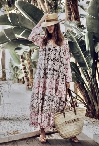 Zara cotton patchwork kaftan - patchwork,