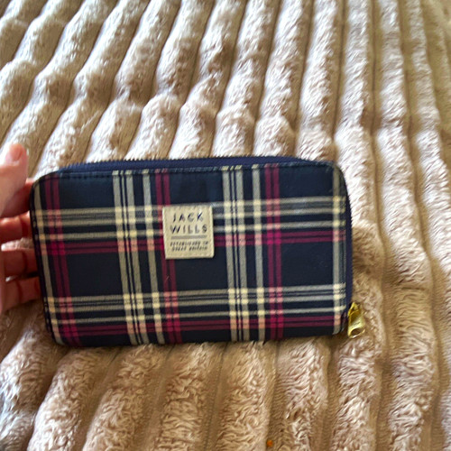 Jack wills navy plaid faux - navy,