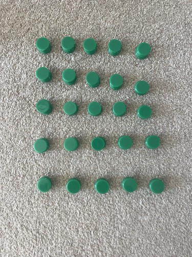 250 green round counters - green,