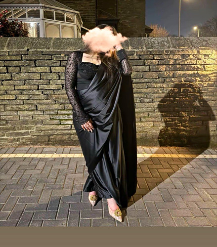 Bespoke black saree - &, oh