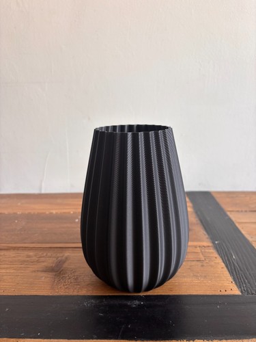 Printed vase ribbed - vase,