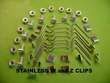 GREENHOUSE STAINLESS REPAIR KITS 20 TO 100 W+ Z CLIPS +SQUARE/CROPPED NUTS+ BOLT