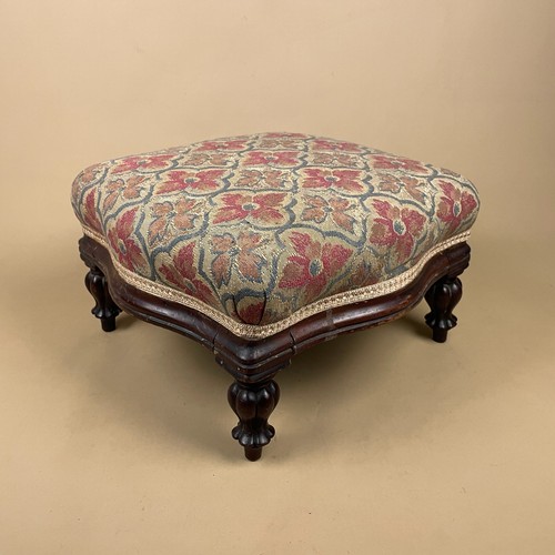 Footstool vintage wood legs - footstool,