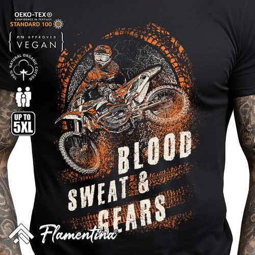 Dirtbike gears mens tshirt - gears,