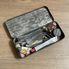 Vintage Bicycle Puncture Repair Kit French Chalk Tin