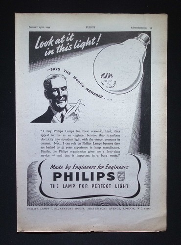 Original 1944 advert philips - original,