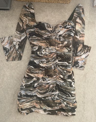 Zara olive draped - zara, dress