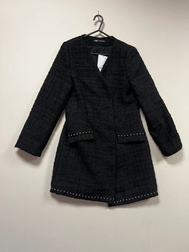 Zara black boucle coatigan - zara,