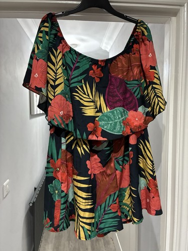 Shein tropical floral playsuit - shein,