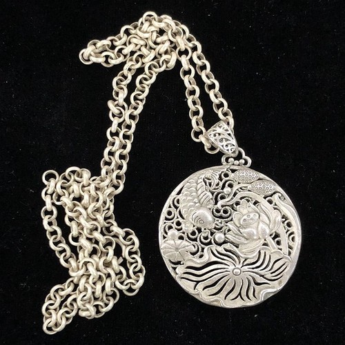 Tibet silver handmade - silver, fish