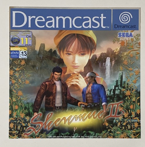 Shenmue front inlay sega - shenmue, (sega