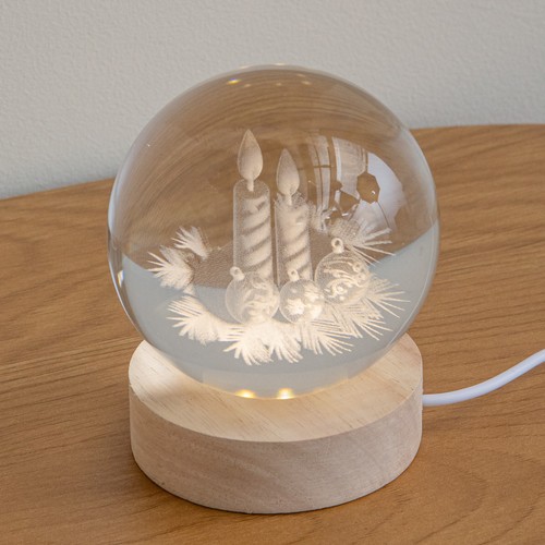 Etched glass globe warm - globe,