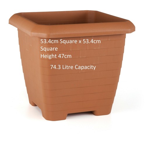 Terracotta square plant - square, pots