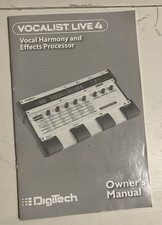 DIGITECH Owner's Manual Vocalist Live 4 Vocal Harmony And Effects Processor