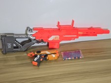 Nerf Gun Bundle Firestrike Pistol + Rapid Fire X-13 Longstrike Auto Sniper Rifle