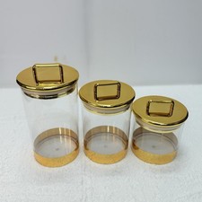 Gold Airtight Storage Jars Set