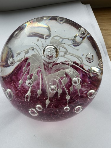 Glass domed paperweight - a,